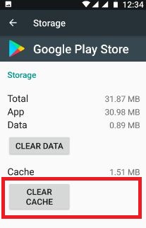 Изчистете кеша на магазина на Google Play, за да коригирате грешка 500