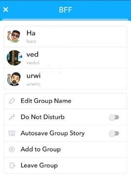 Как да направите група на Snapchat в android
